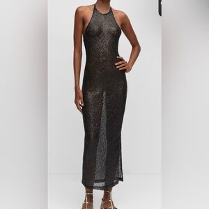 Mango Black Sequin Dress